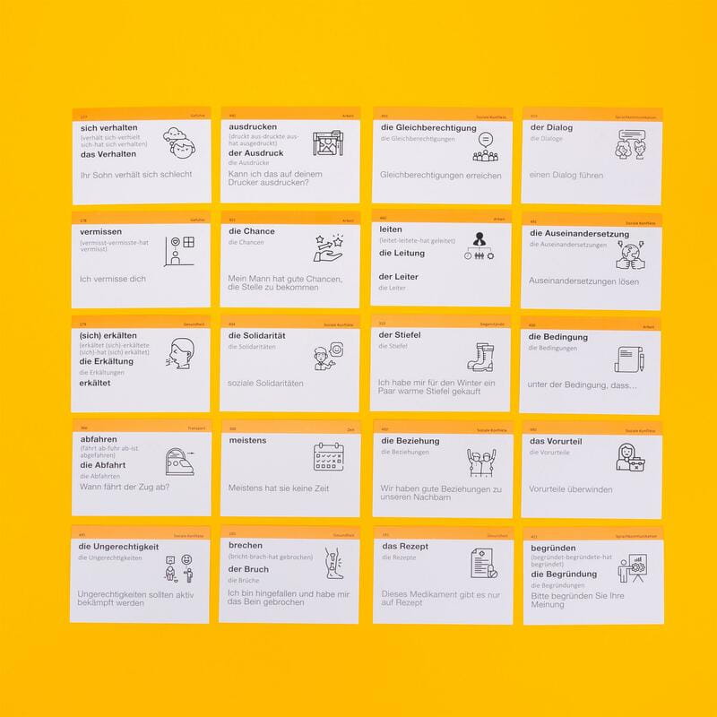 Картки для вивчення німецької мови English Student. Рівень В1.1 - Середній