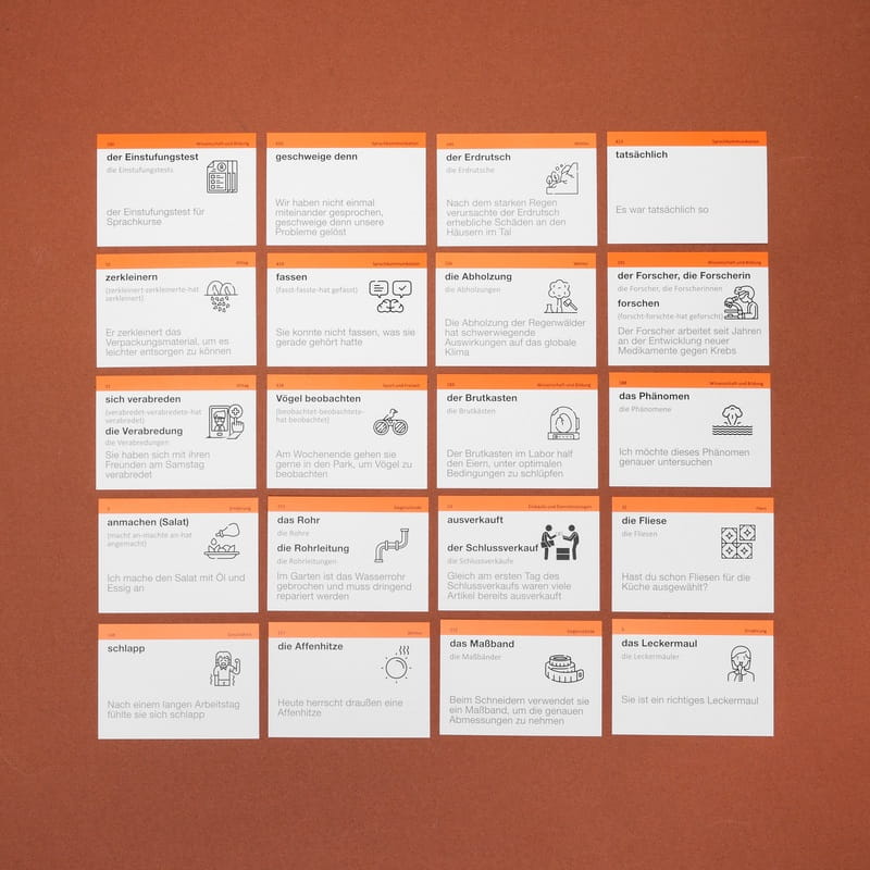 Картки для вивчення німецької мови English Student. Рівень B2.1 – Вище Середнього