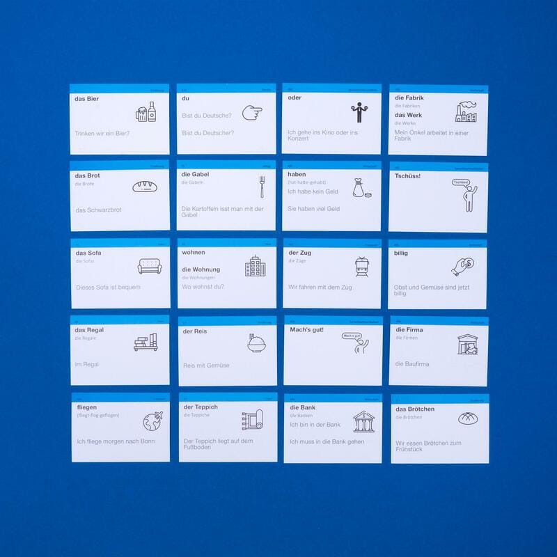 Карточки для изучения немецкого языка English Student. Немецкий старт A1+A2