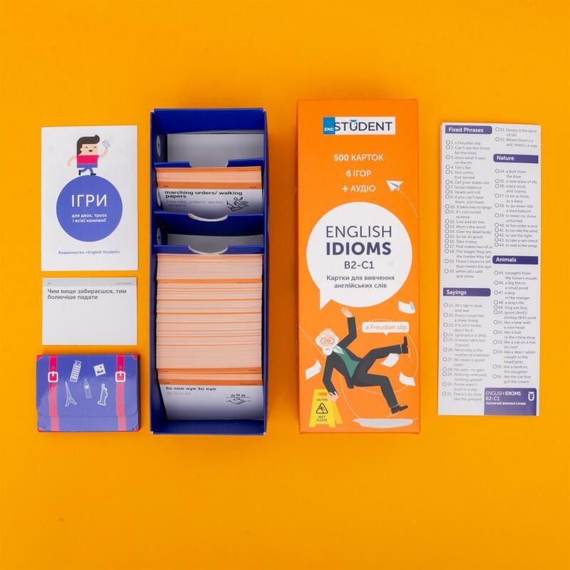 Карточки для изучения английского языка English Student. Idioms B2-C1 & Collocation B2-C1