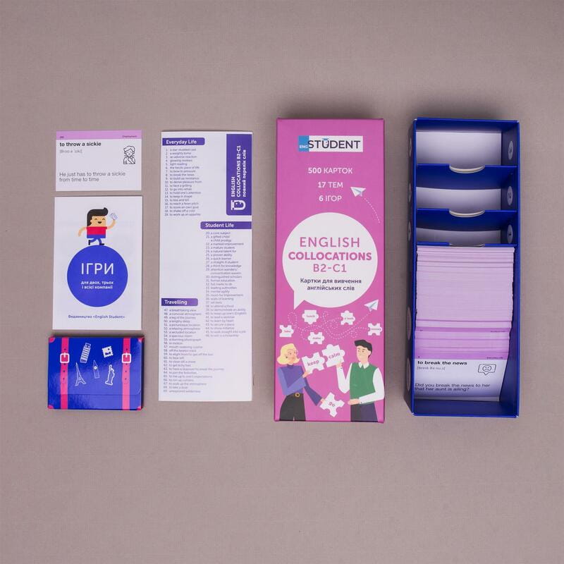 Карточки для изучения английского языка English Student. Idioms B2-C1 & Collocation B2-C1