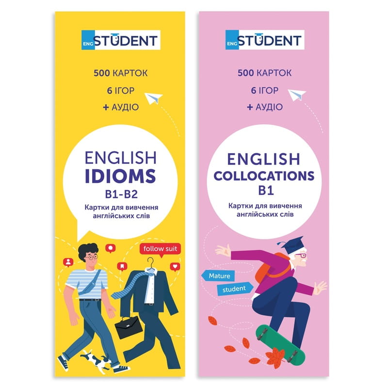 Картки для вивчення англійської мови English Student. Idioms B1-B2 & Collocation B1