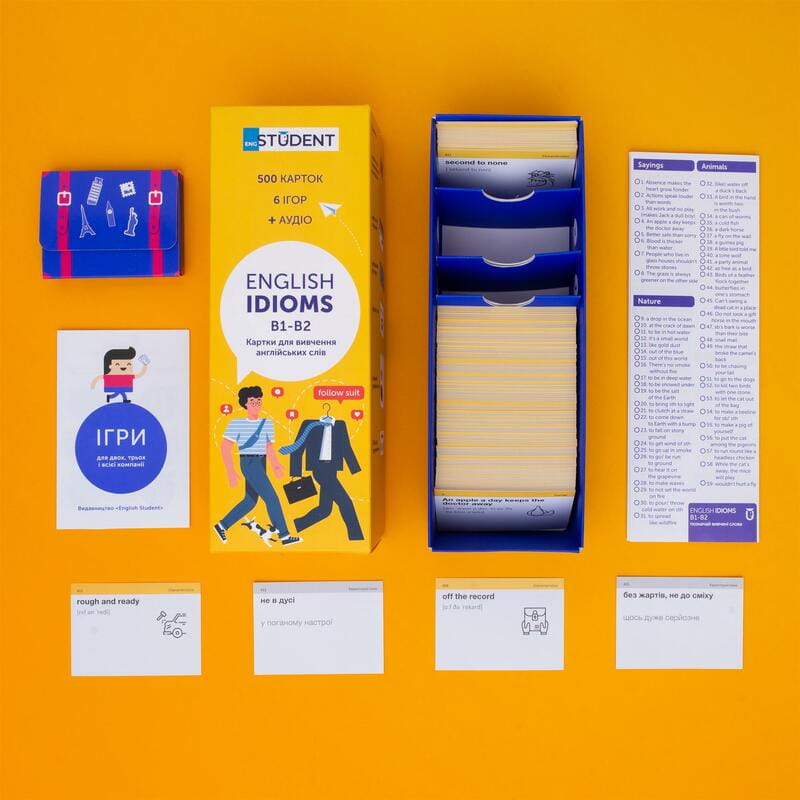 Картки для вивчення англійської мови English Student. Idioms B1-B2 & Collocation B1