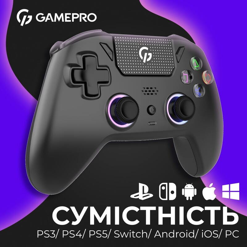 Геймпад GamePro с зарядной станцией GPS20BDOC Black