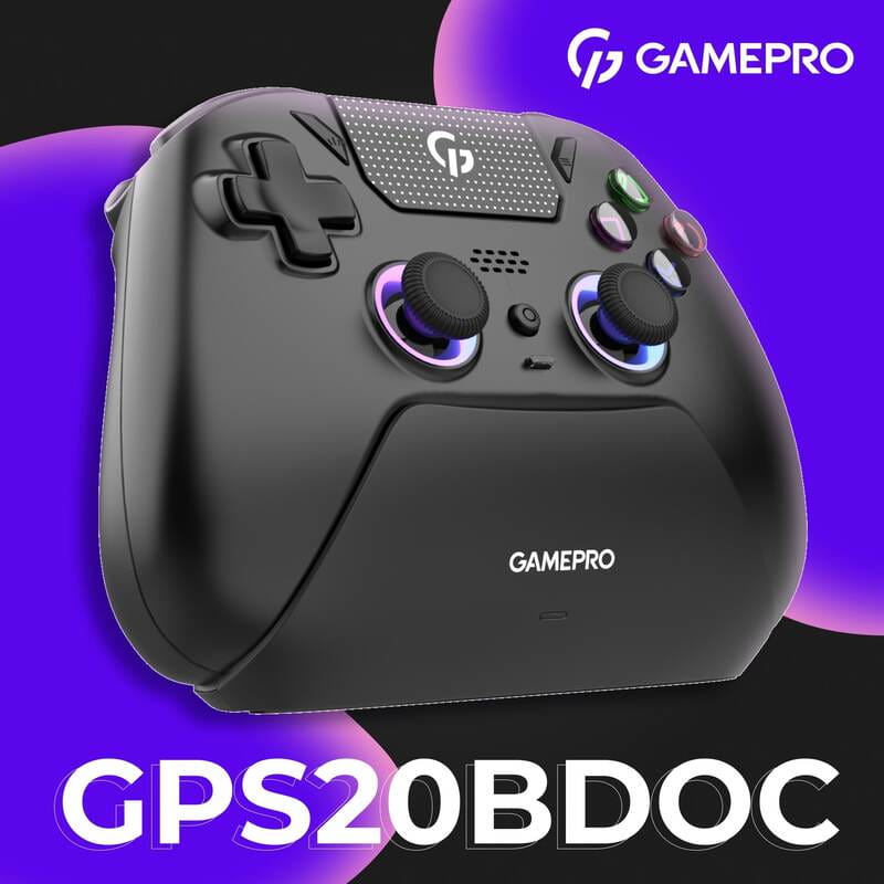 Геймпад GamePro с зарядной станцией GPS20BDOC Black