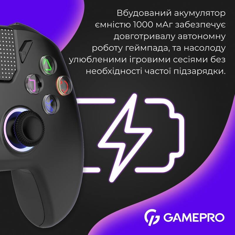 Геймпад GamePro с зарядной станцией GPS20BDOC Black