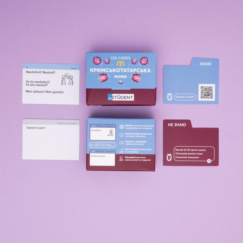 Картки для вивчення кримськотатарської мови English Student