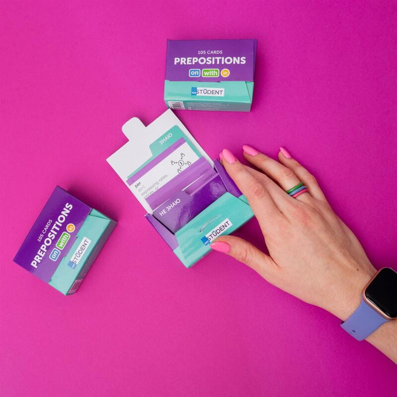 Картки для вивчення англійської мови English Student. Prepositions