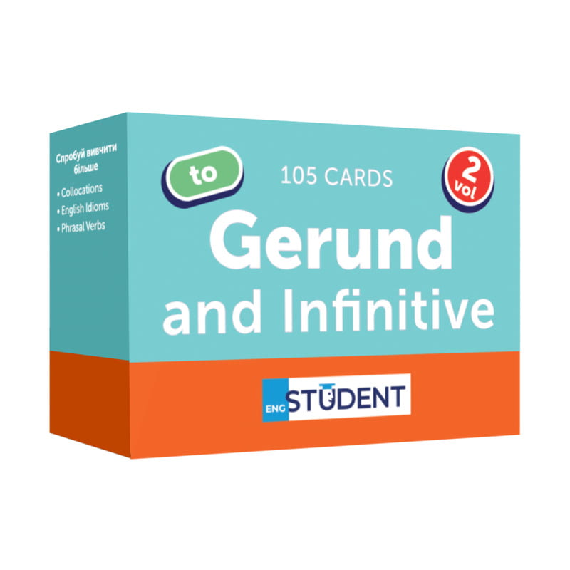 Картки для вивчення англійської мови English Student. Gerund and Infinitive vol.2