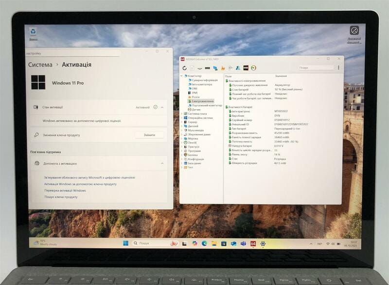 Ноутбук Microsoft Surface Laptop 2 1769 / 13.5" (2256x1504) IPS Touch / i5-8350U / 8GB / 128GB SSD / Win11Pro / Backlight - Б/в