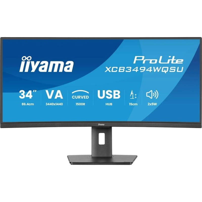 Монитор Iiyama 34" ProLite XCB3497WQSNP-B1 VA Black 120Hz Curved
