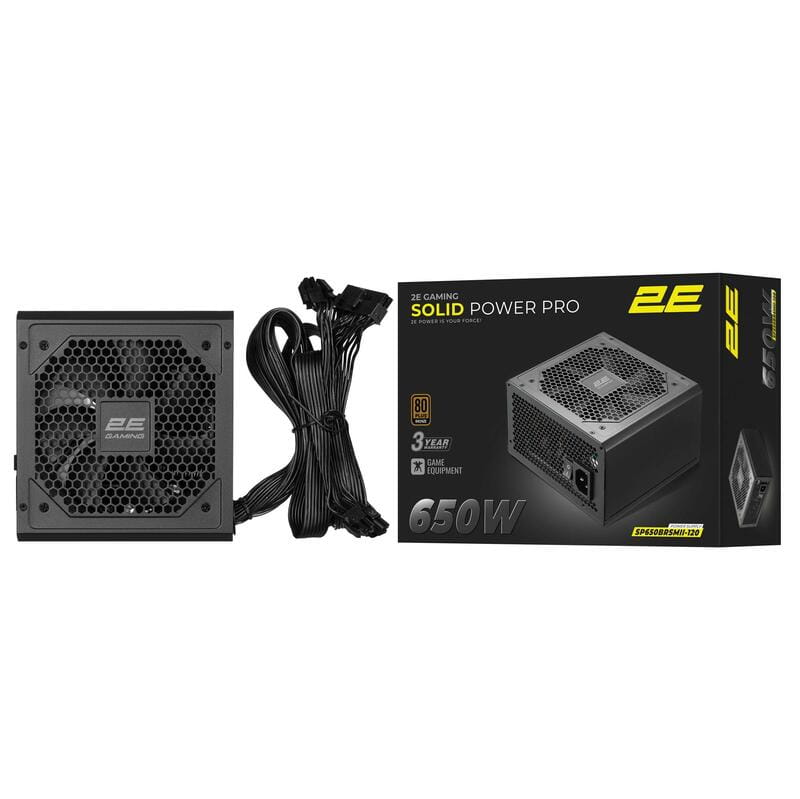 Блок живлення 2E Gaming Solid Power Pro (2E-SP650BRSMII-120) 650W