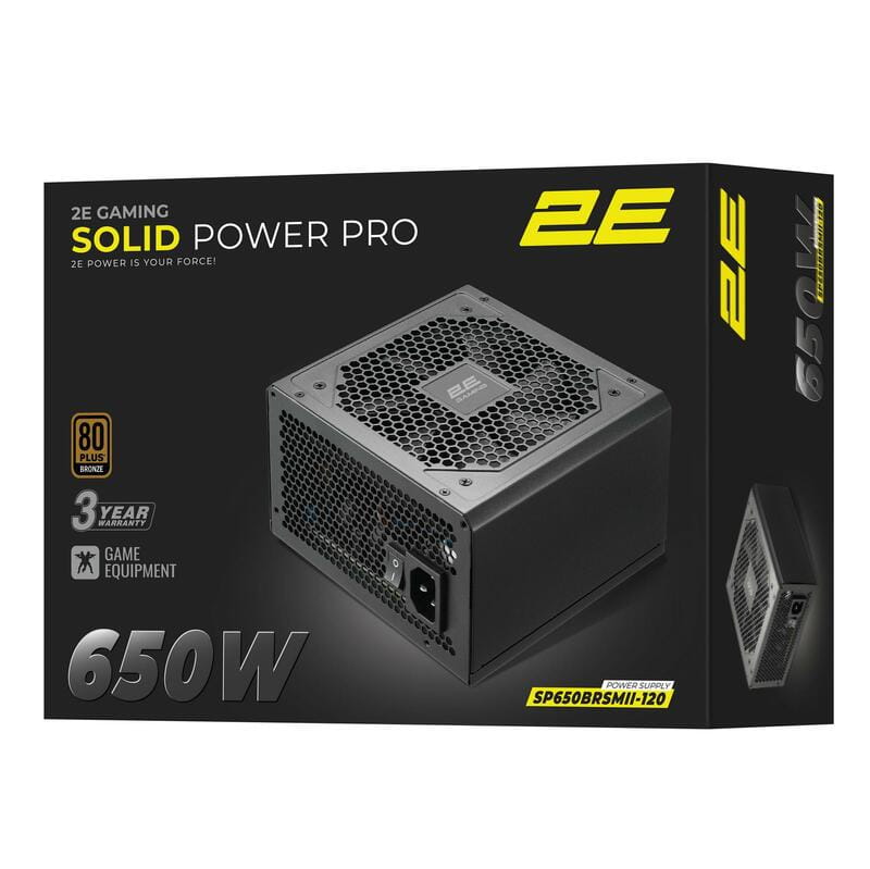Блок живлення 2E Gaming Solid Power Pro (2E-SP650BRSMII-120) 650W