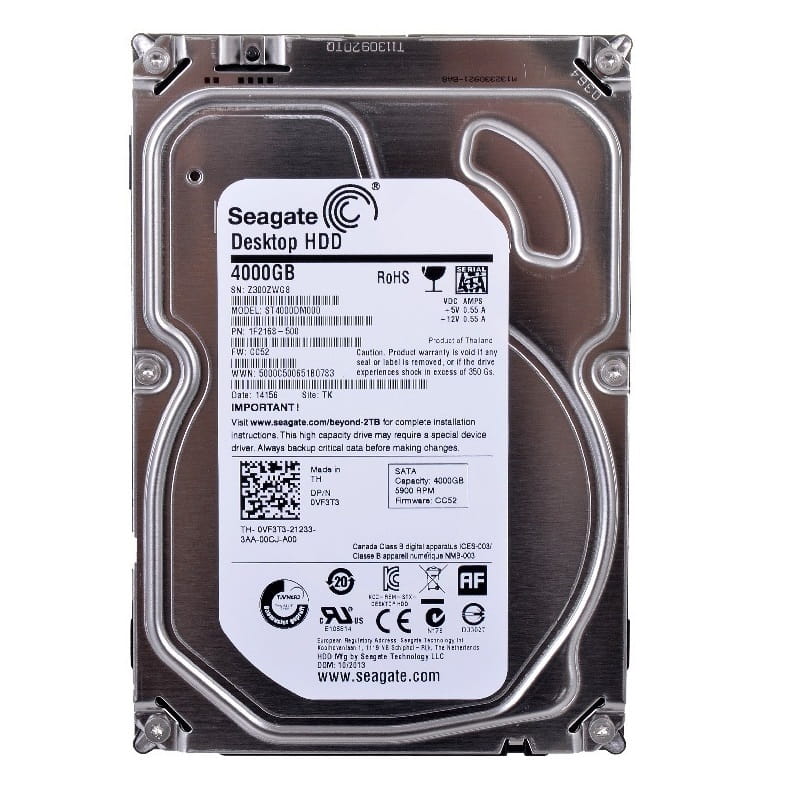 Накопитель HDD SATA 4.0TB Seagate Desktop HDD.15 5900rpm 64MB (ST4000DM000)_Refurbished