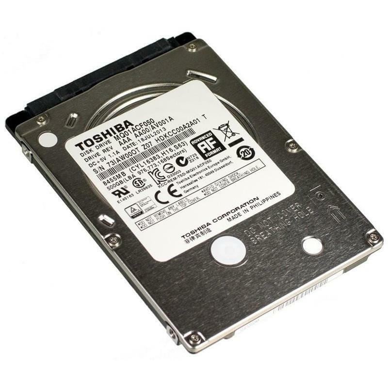 Накопитель HDD 2.5" SATA  500GB Toshiba 7200rpm 16MB (MQ01ACF050)
