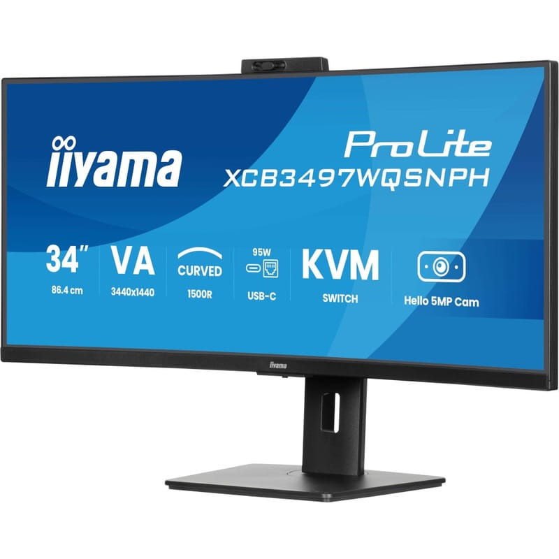 Монітор Iiyama 34" ProLite XCB3497WQSNPH-B1 VA Black 120Hz Curved