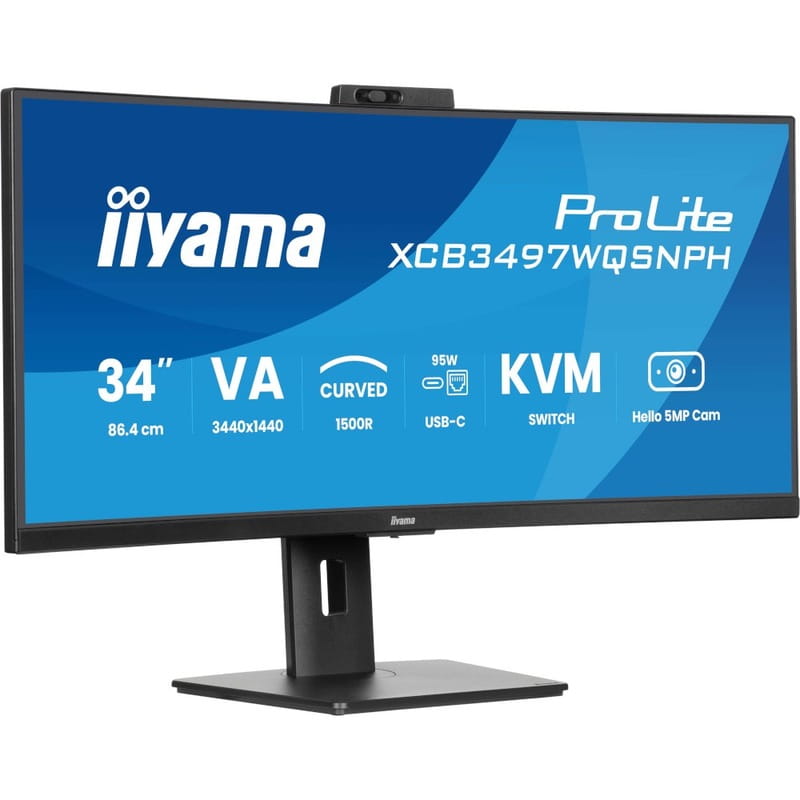 Монітор Iiyama 34" ProLite XCB3497WQSNPH-B1 VA Black 120Hz Curved