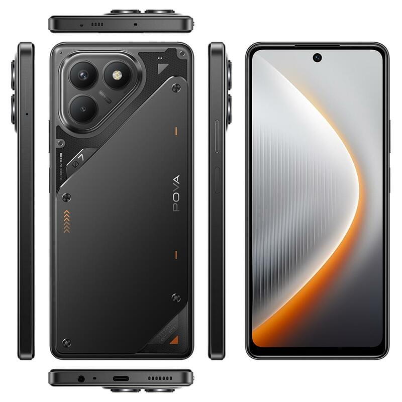 Смартфон Tecno Pova 7 Neo (LJ6) 8/256GB Geek Black (4894947086793)