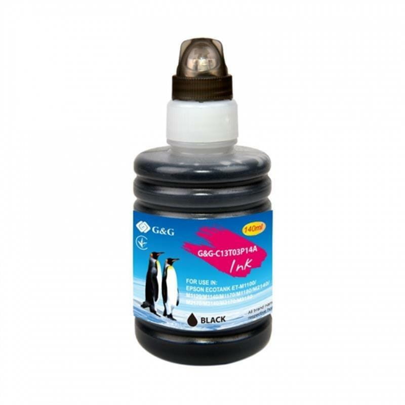 Чорнило G&G Epson M1100/M1120 XL (Black Pigment) (G&G-C13T03P14A) 140мл