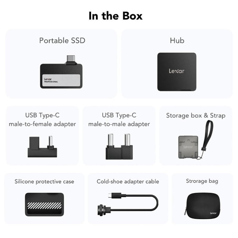 Накопичувач зовнішній SSD USB 1.0TB Lexar Professional Go Black (LSL400S001T-RNBNG)