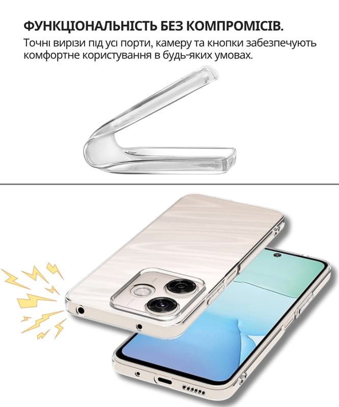 Чохол-накладка BeCover для Xiaomi Redmi 13x Transparancy (714686)