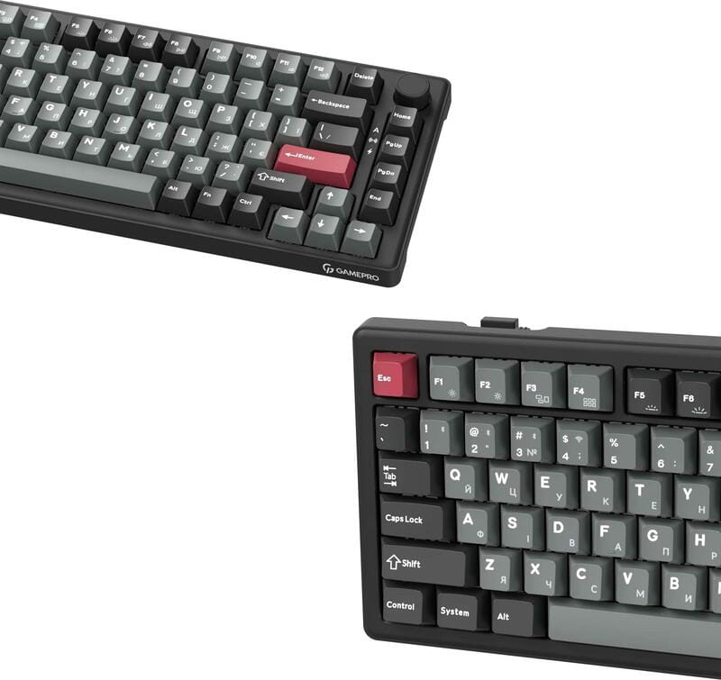 Клавиатура беспроводная GamePro Asgard Yord Keychron Super Red Switch Black (MK266BK)