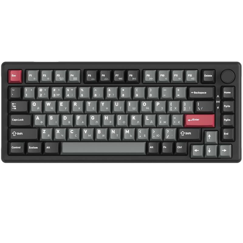 Клавиатура беспроводная GamePro Asgard Yord Keychron Super Red Switch Black (MK266BK)