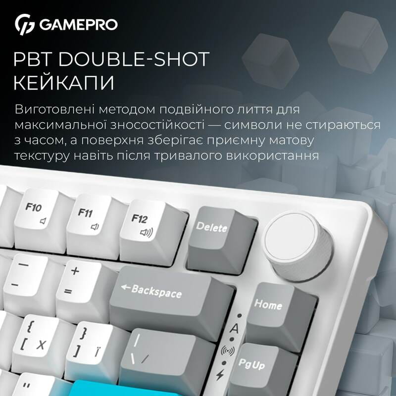 Клавиатура беспроводная GamePro Asgard Yord Keychron Super Red Switch White (MK266WH)