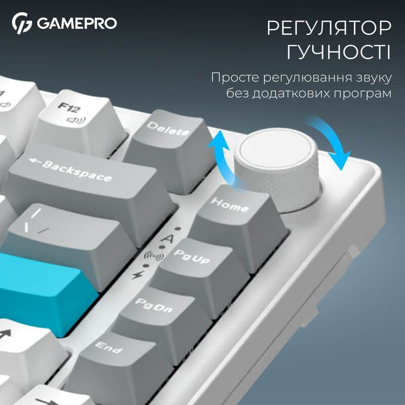 Клавиатура беспроводная GamePro Asgard Yord Keychron Super Red Switch White (MK266WH)