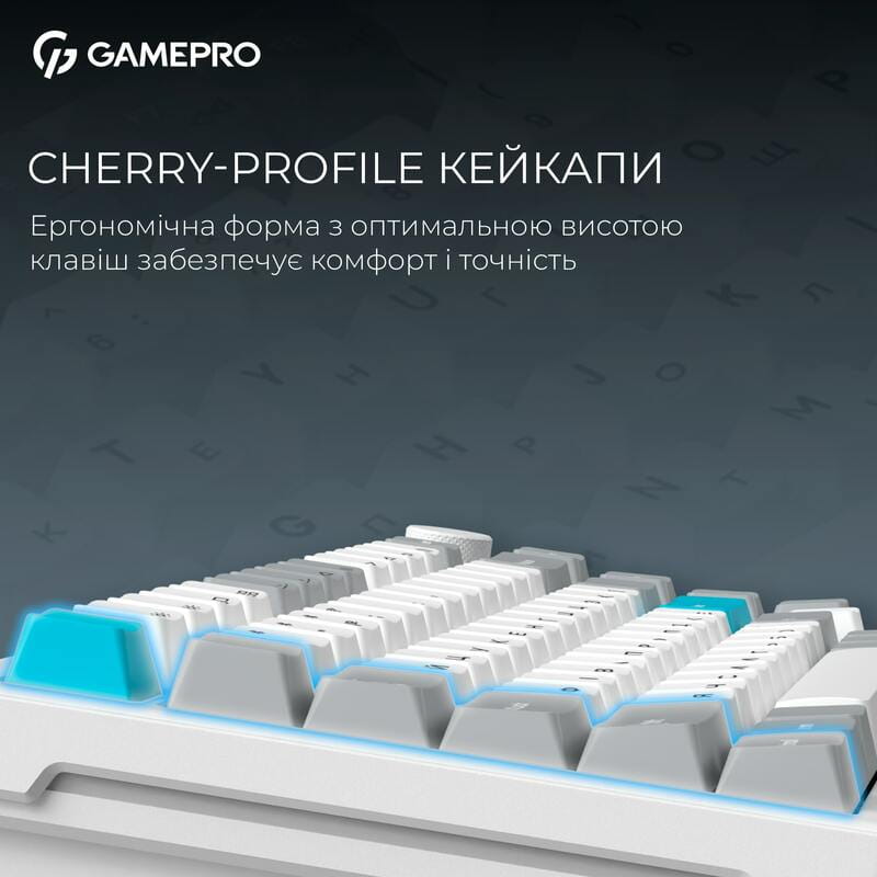 Клавиатура беспроводная GamePro Asgard Yord Keychron Super Red Switch White (MK266WH)