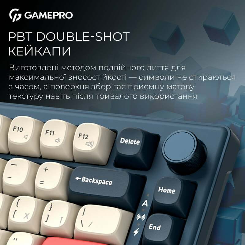 Клавиатура беспроводная GamePro Asgard Yord Keychron Super Red Switch Blue (MK266BL)