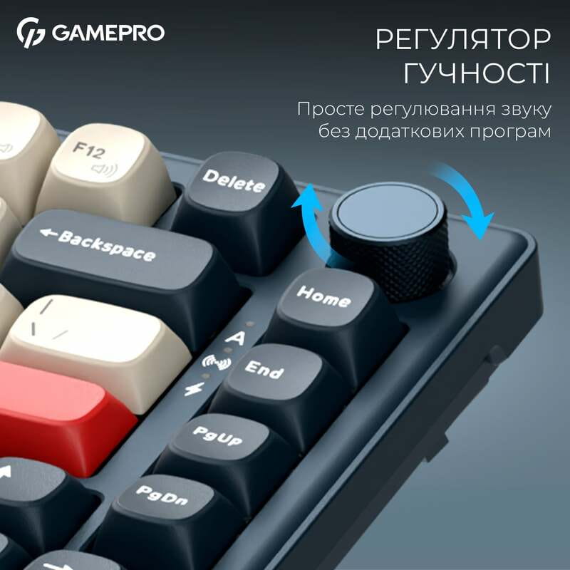 Клавиатура беспроводная GamePro Asgard Yord Keychron Super Red Switch Blue (MK266BL)