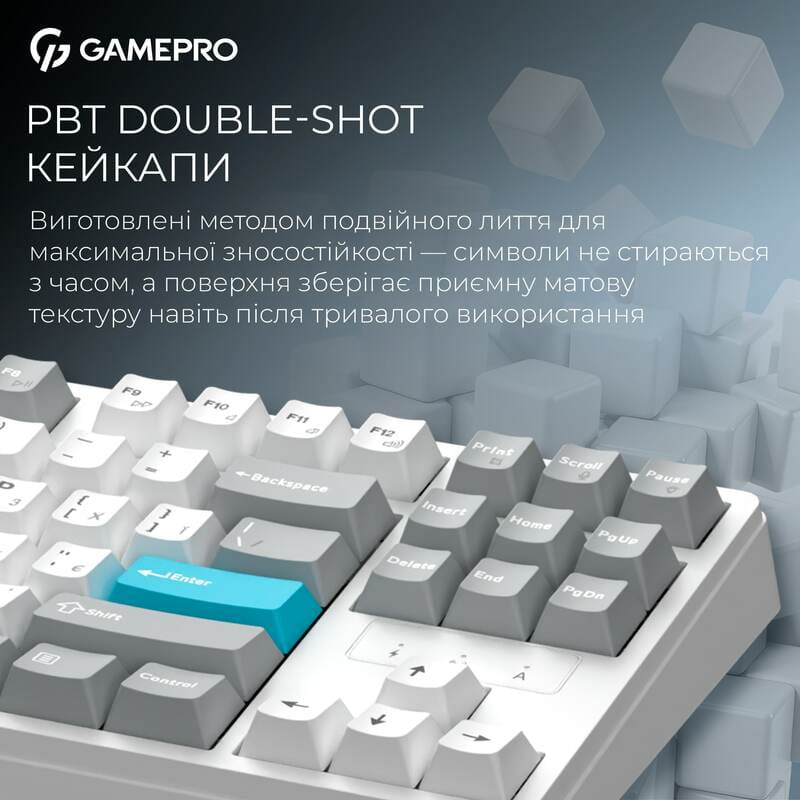 Клавиатура беспроводная GamePro Asgard Ragnar Keychron Super Red Switch White (MK285WH)