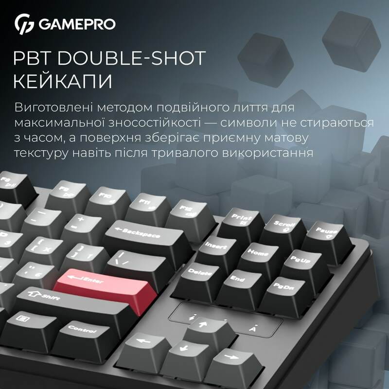 Клавиатура беспроводная GamePro Asgard Ragnar Keychron Super Red Switch Black (MK285BK)