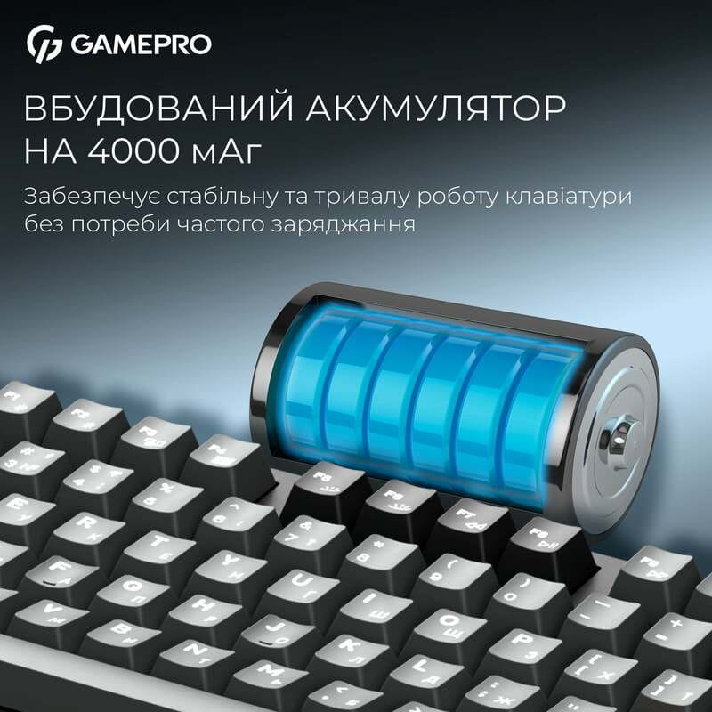 Клавиатура беспроводная GamePro Asgard Ragnar Keychron Super Red Switch Black (MK285BK)