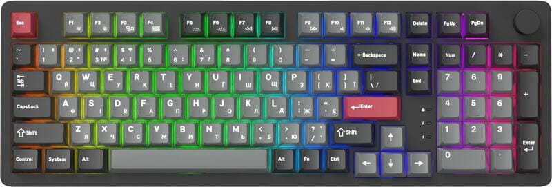 Клавиатура беспроводная GamePro Asgard Drakkar Keychron Super Red Switch Black (MK305BK)