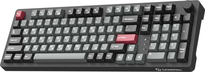 Клавиатура беспроводная GamePro Asgard Drakkar Keychron Super Red Switch Black (MK305BK)