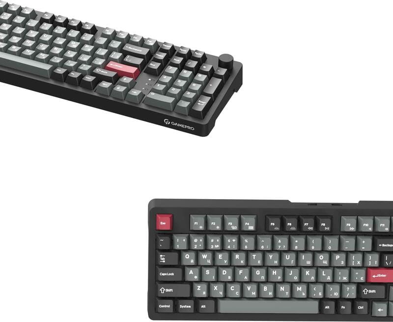 Клавиатура беспроводная GamePro Asgard Drakkar Keychron Super Red Switch Black (MK305BK)