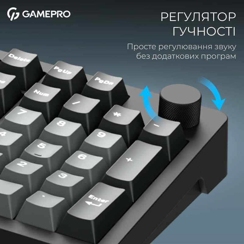 Клавиатура беспроводная GamePro Asgard Drakkar Keychron Super Red Switch Black (MK305BK)