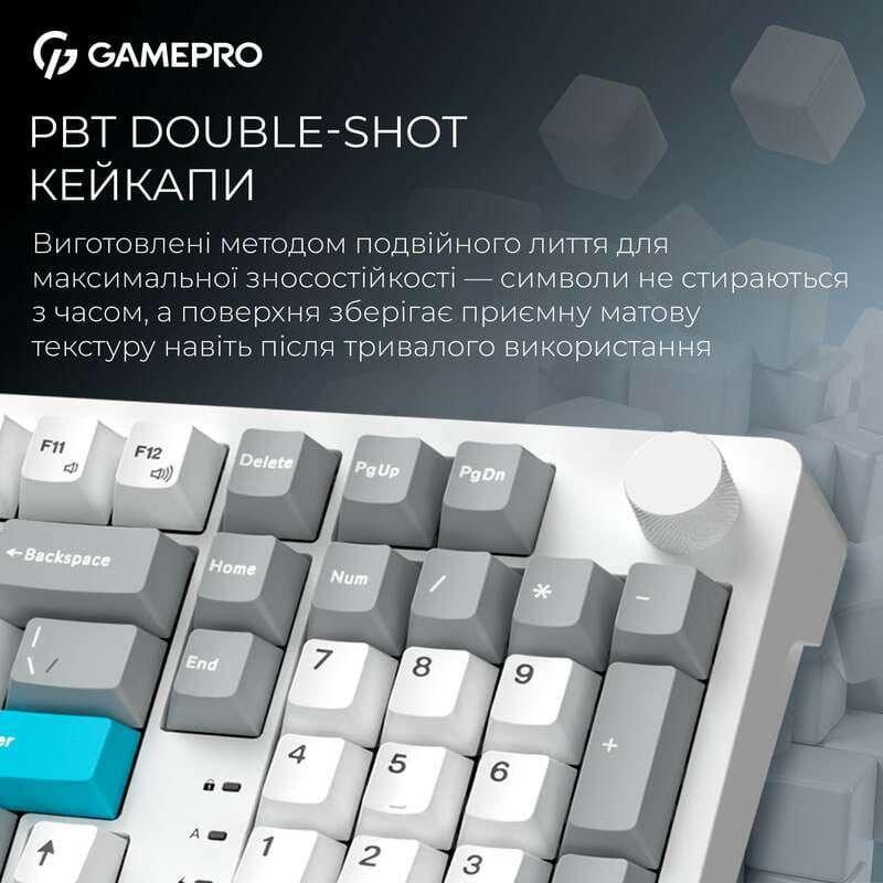 Клавиатура беспроводная GamePro Asgard Drakkar Keychron Super Red Switch White (MK305WH)