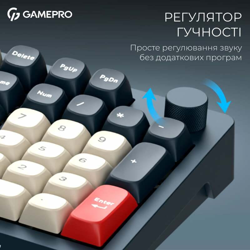 Клавиатура беспроводная GamePro Asgard Drakkar Keychron Super Red Switch Blue (MK305BL)