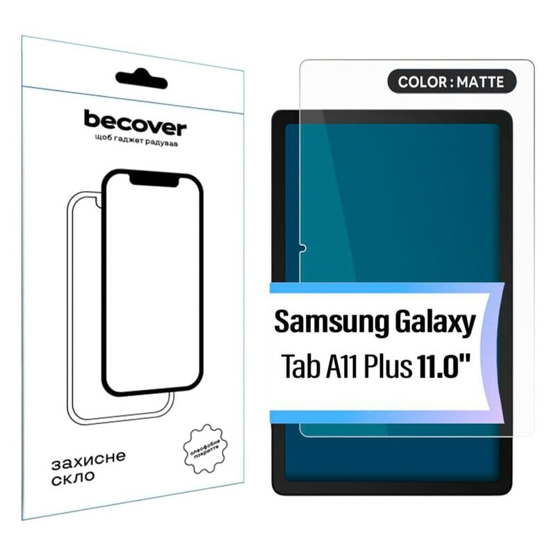 Захисне скло BeCover Matte Anti-Glare для Samsung Galaxy Tab A11 Plus SM-X236B 11.0" (713939)