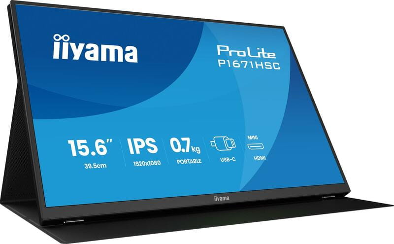 Монитор Iiyama 15.6" ProLite P1671HSC-B1 IPS Black