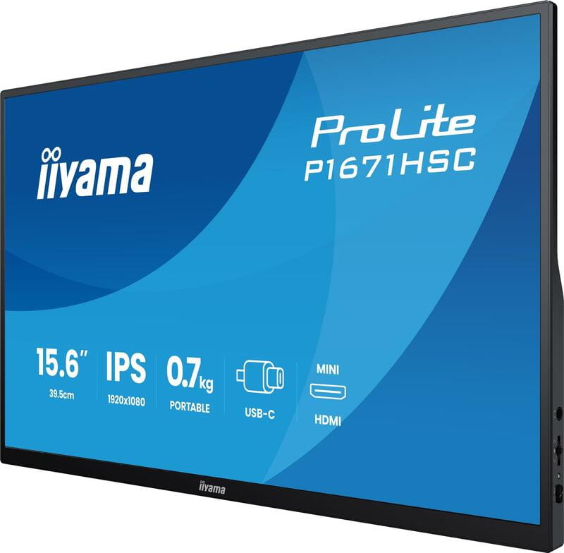 Монитор Iiyama 15.6" ProLite P1671HSC-B1 IPS Black