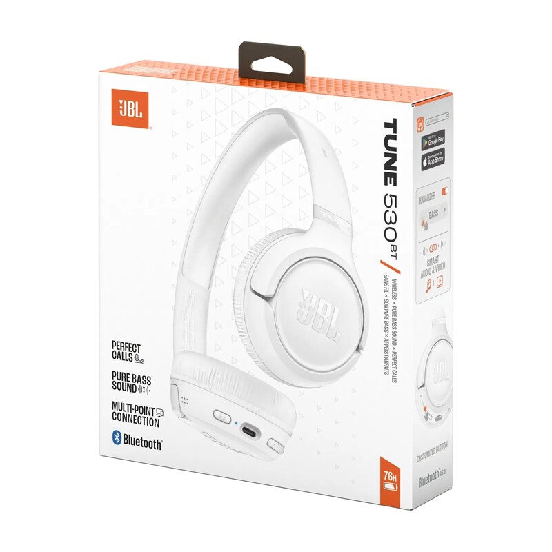 Bluetooth-гарнитура JBL Tune 530BT White (JBLT530BTWHTEU)