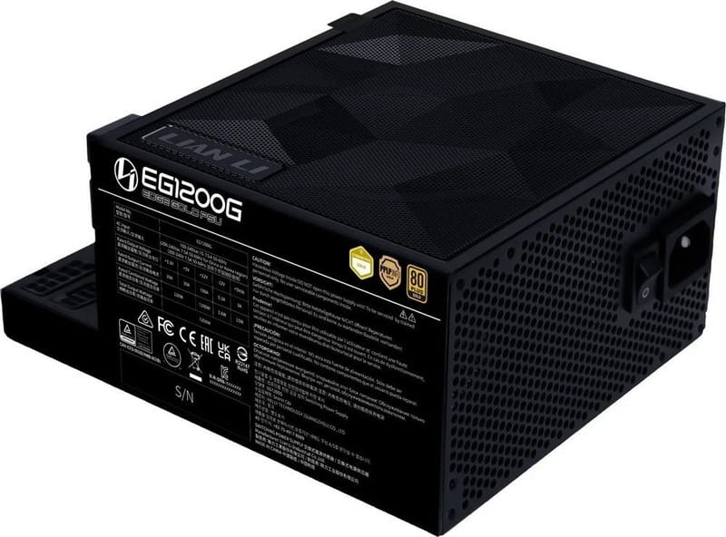 Блок питания Lian Li Edge Gold 1200W Black with Hub, EU Cord (G9P.EG1200G.BH00.EU)