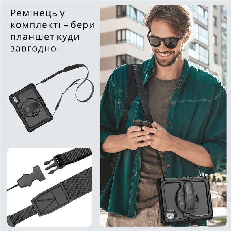 Чохол-підставка BeCover FortTab для Lenovo Idea Tab/K11 (2nd Gen) TB336/Xiaoxin Pad (2025) 11" Black (714080)