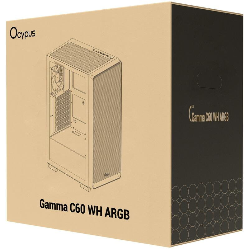 Корпус Ocypus Gamma C60 WH ARGB (GAMMA-C60-WHG400XX-GL)
