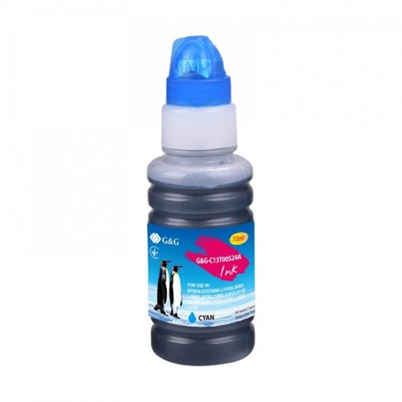 Чорнило  G&G Epson L3100/3110/3150 (Cyan) (G&G-C13T00S24A) 70мл