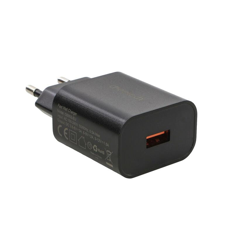 Сетевое зарядное устройство Choetech (1USBх3A) 18W Black (Q5003-EU-BK)